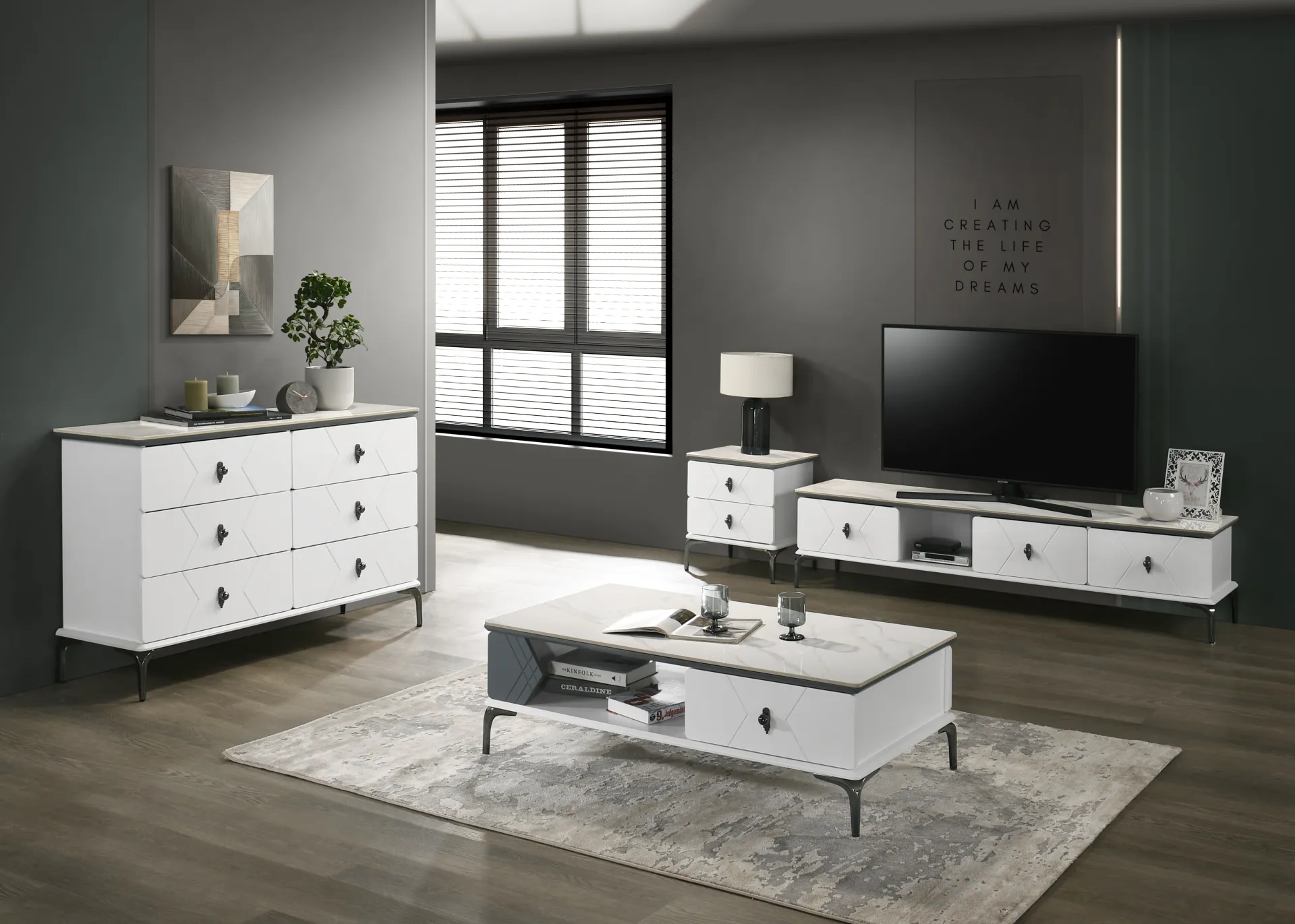TV console AND COFFEE TABLE
